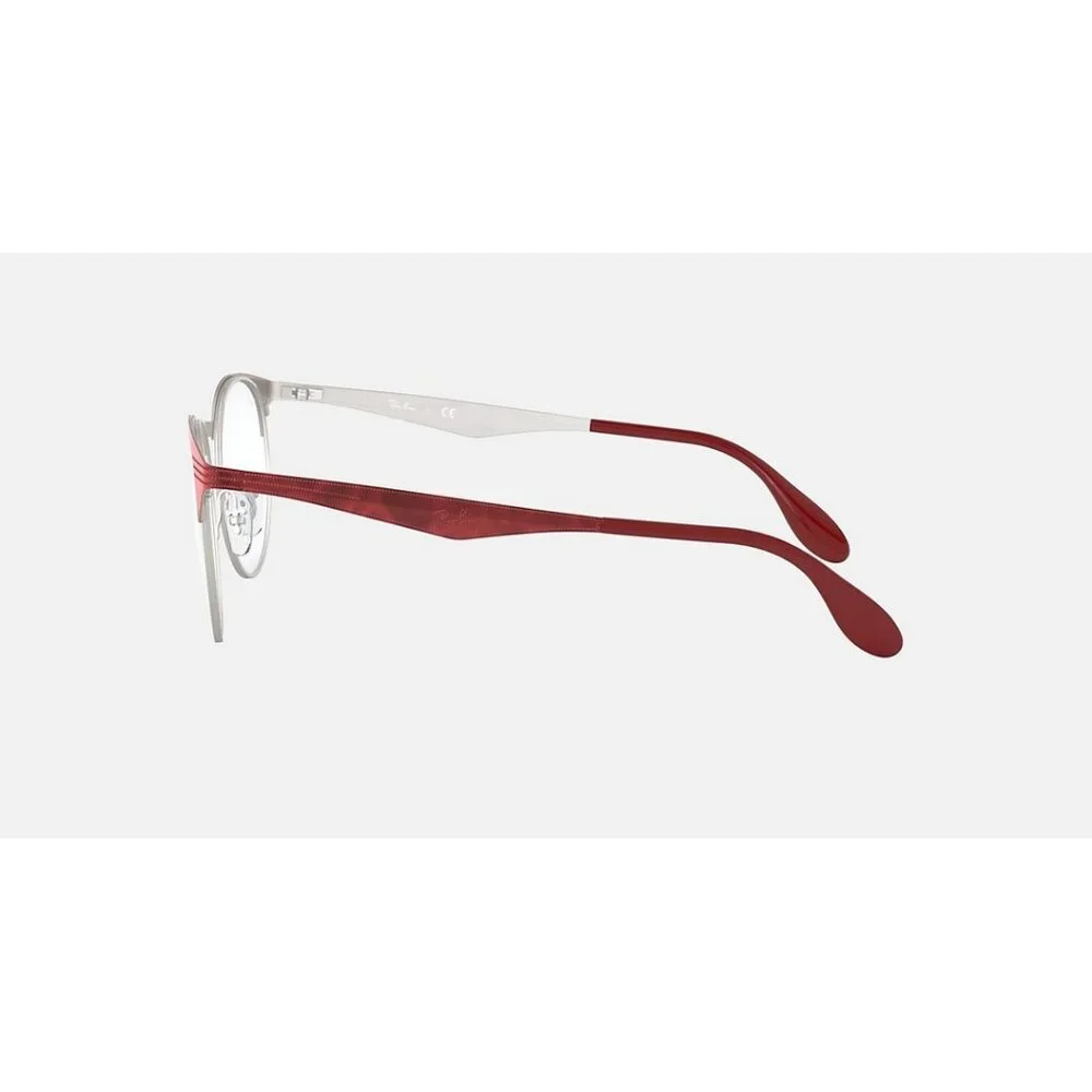 RAYBAN Unisex Eyeglasses RX6406-3024 Red/Silver 51-18-145